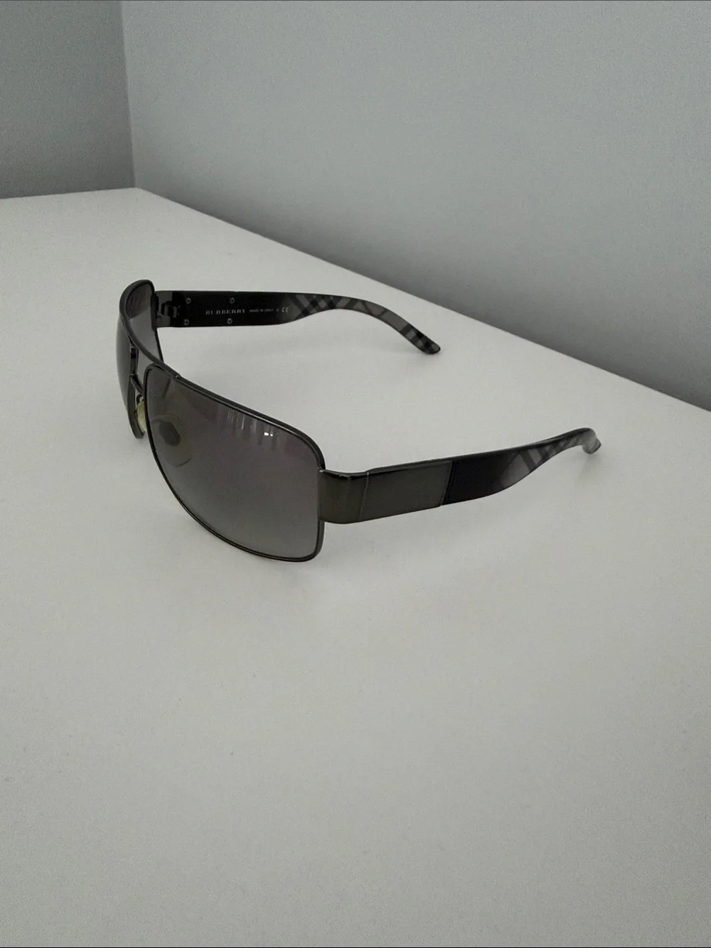 Burberry Black Aviator Sunglasses with Case